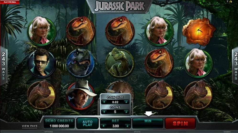 Jurassic Park Slot bonus free spins best