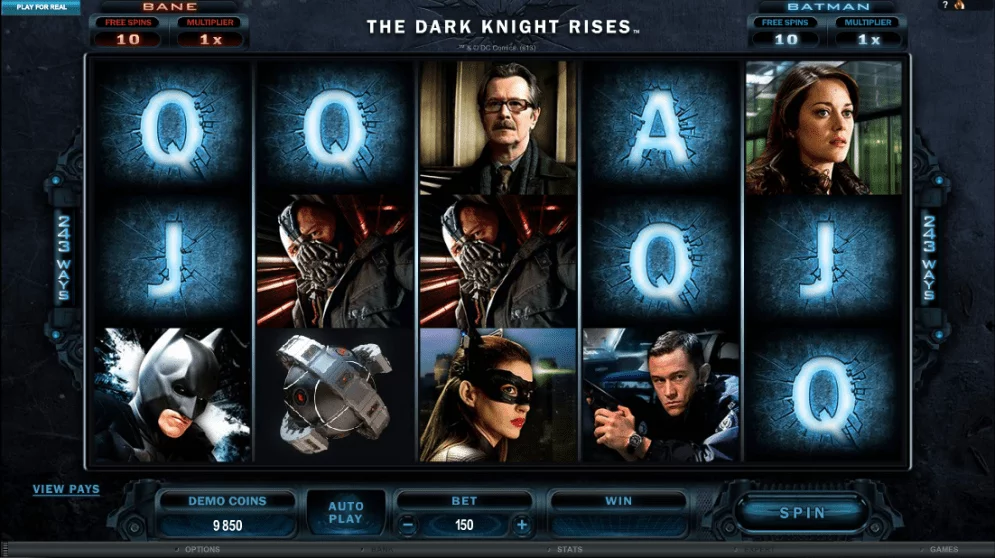 The Dark Knight Rises bonus free spins