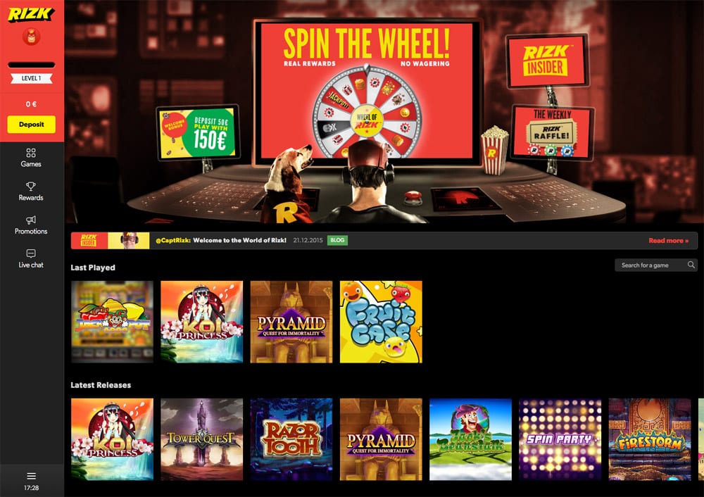 Rizk Casino welcome bonus review