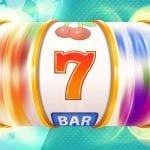 a slot machine spinning