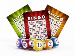 bingo balls and tickets